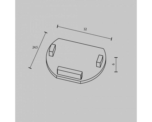 Заглушка для трека Maytoni Accessories for tracks Exility TRAM034EC-R-41B