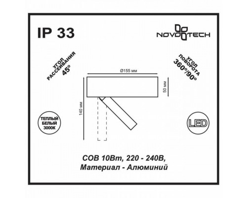 Накладной светильник Novotech Razzo 357704