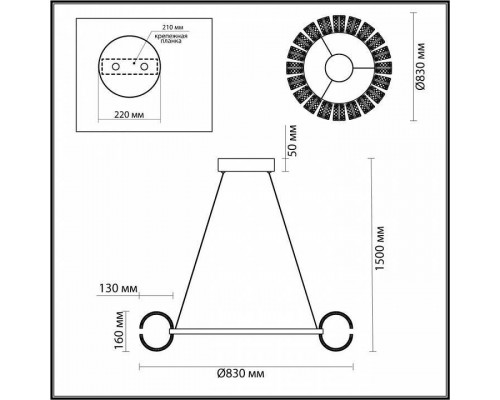 Подвесная люстра Odeon Light Mirage 5029/128L