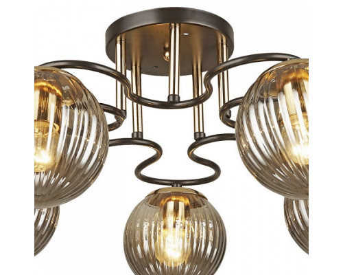 Люстра на штанге De Markt 04204-0.3-05 5xE27 кофе/золото 04204-0.3-05 COFFEE+FGD