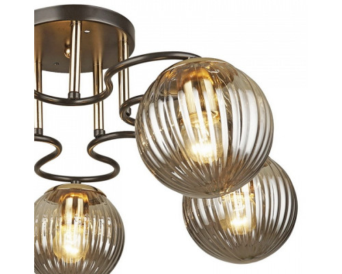 Люстра на штанге De Markt 04204-0.3-05 5xE27 кофе/золото 04204-0.3-05 COFFEE+FGD