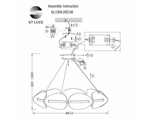 Подвесная люстра ST-Luce Etoile SL1304.203.56