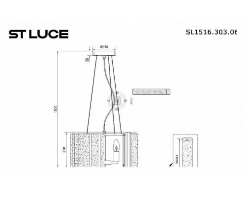 Подвесной светильник ST-Luce Delight SL1516.303.06