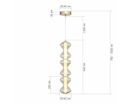 Подвесная люстра ST-Luce SPINE SL6136.213.01