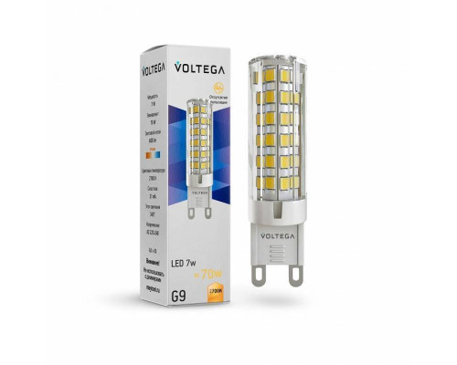 Лампа светодиодная Voltega Capsule G9 G9 5Вт 2700K 7263