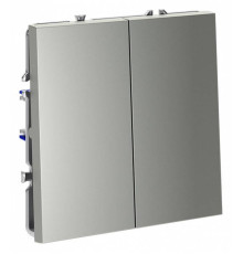 Выключатель двухклавишный без рамки Voltum S70 VLS020605