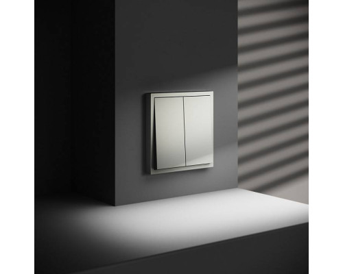 Выключатель двухклавишный без рамки Voltum S70 VLS020605