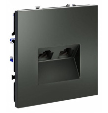 Розетка двойная Ethernet RJ-45 без рамки Voltum S70 VLS060206