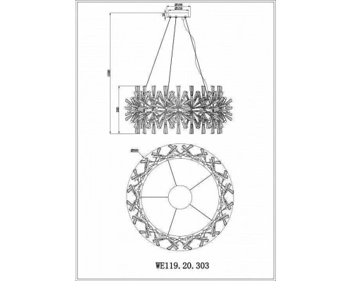 Подвесная люстра Wertmark Floriane WE119.20.303