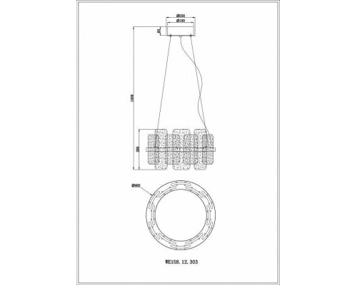 Подвесной светильник Wertmark Nelly WE158.12.303