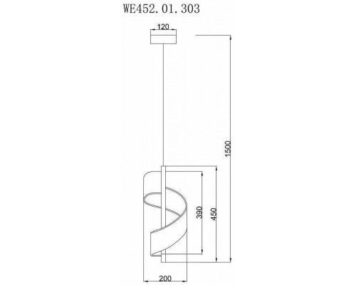 Подвесной светильник Wertmark Hilda WE452.01.303