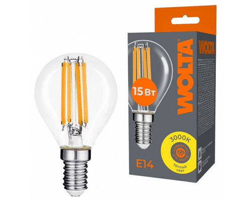 Лампа светодиодная Wolta  WF-G45-15W3KE14