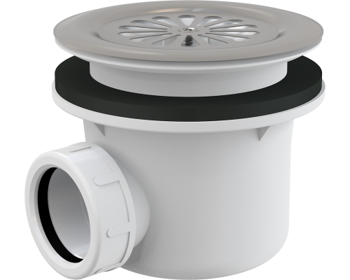 Cифон для душевого поддона с нержавеющей peшeткой, арт. A48