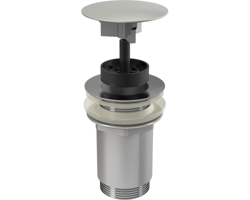 Водослив для умывальника 5/4" цельнометал. с большой пробкой, для умывал. без перелива, арт.A396