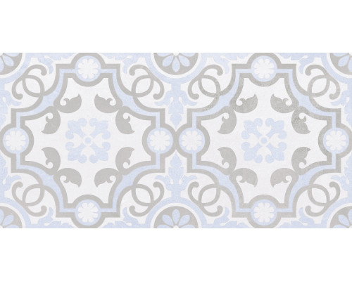 Depo Плитка настенная узор голубой 34017 25х50