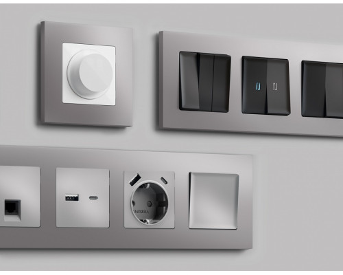 Рамка на 1 пост Ambrella Volt Qubi AF250501