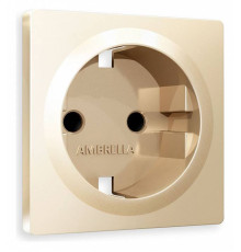 Накладка для розетки с заземлением и со шторками Ambrella Volt Quant AP6070