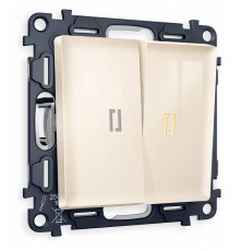 Выключатель двухклавишный с подсветкой без рамки Ambrella Volt Quant MA304010