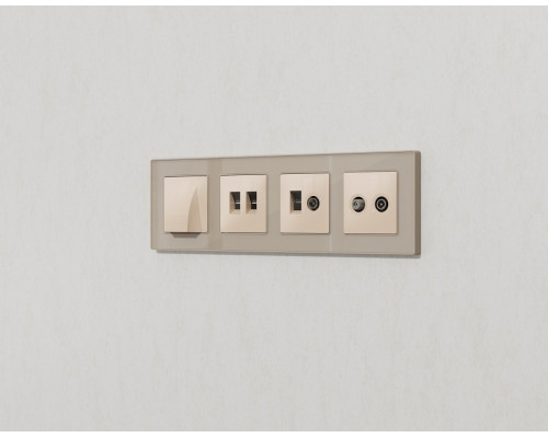 Розетка для вывод кабеля без рамки Ambrella Volt MA MA315810