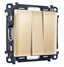 Выключатель трехклавишный без рамки Ambrella Volt Quant MA605010