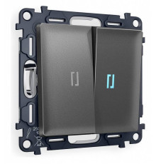 Выключатель двухклавишный с подсветкой без рамки Ambrella Volt Quant MA654020