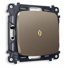 Выключатель одноклавишный с подсветкой без рамки Ambrella Volt Quant MO632010