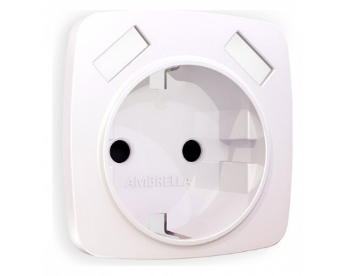 Накладка для розетки с заземлением и со шторками и 2хUSB type A Ambrella Volt Quant OP2090