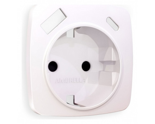 Накладка для розетки с заземлением и со шторками и 2хUSB type A и C Ambrella Volt Quant OP2100