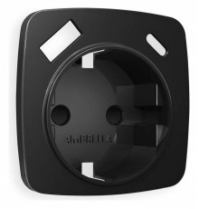 Накладка для розетки с заземлением и со шторками и 2хUSB type A и C Ambrella Volt Quant OP8100