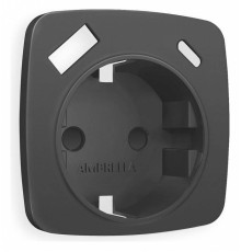 Накладка для розетки с заземлением и со шторками и 2хUSB type A и C Ambrella Volt Quant OP9100
