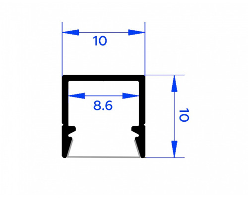 Профиль накладной Ambrella Light GP GP1650BK