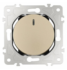 Выключатель одноклавишный с подсветкой без рамки Arte Milano 202 202.31-1.shampan