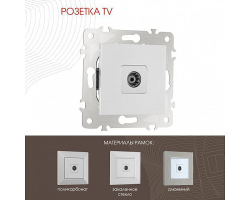 ТВ-розетка без рамки Arte Milano am-203 203.43-1.silver