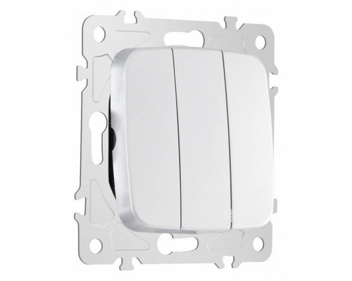 Выключатель трехклавишный без рамки Arte Milano 205 205.30-3.silver