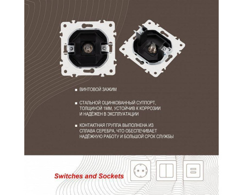 ТВ-розетка без рамки Arte Milano am-205 205.42-1.black