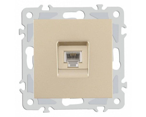 Розетка телефонная RJ-11 без рамки Arte Milano am-206 206.51-1.shampan