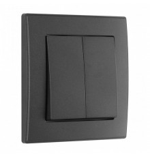 Выключатель двухклавишный Arte Milano SET06-1 SET06-1-30-2 black