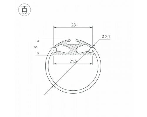 Профиль накладной Arlight Round 23860