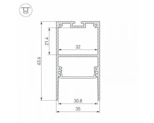 Профиль накладной Arlight SL-COMFORT 033277