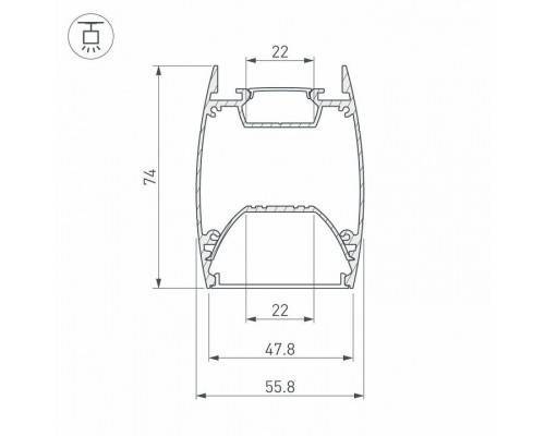 Профиль подвесной Arlight ARH-LINE 036345