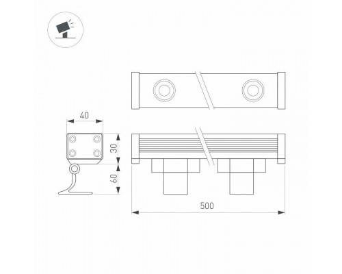 Настенный прожектор Arlight AR-LINE 041723