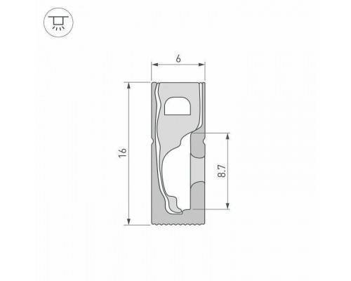 Профиль для плинтусов гибкий Arlight WPH-FLEX 045788