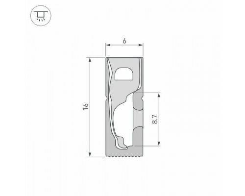 Профиль для плинтусов гибкий Arlight WPH-FLEX 045842