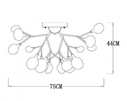 Потолочная люстра Arte Lamp Candy A7274PL-27WH