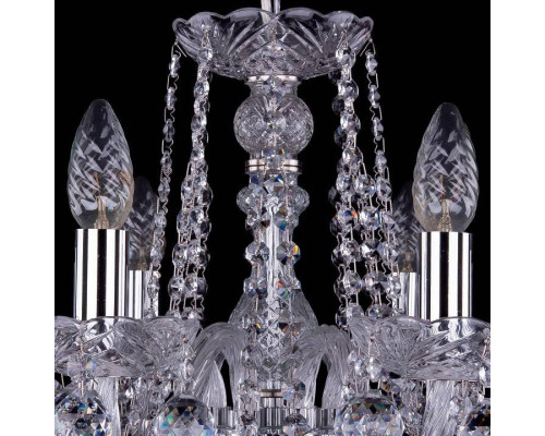 Подвесная люстра Bohemia Ivele Crystal 1402 1402/8/195/Ni/Balls