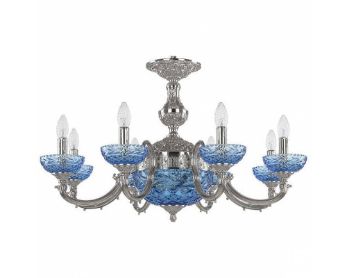Подвесная люстра Bohemia Ivele Crystal 7209 72209P/8/210 Ni P Aquamarine/M-1F