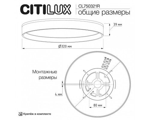 Накладной светильник Citilux ETALON CL750321R