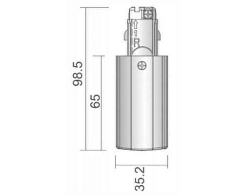 Заглушка для трека боковая Deko-Light D Line 710014