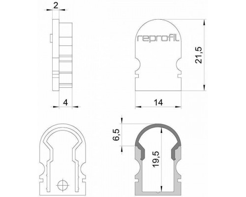 Набор из 10 заглушек для профиля Deko-Light R-AU-02-08 979600