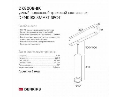 Подвесной светильник Denkirs DK8008 DK8008-BK